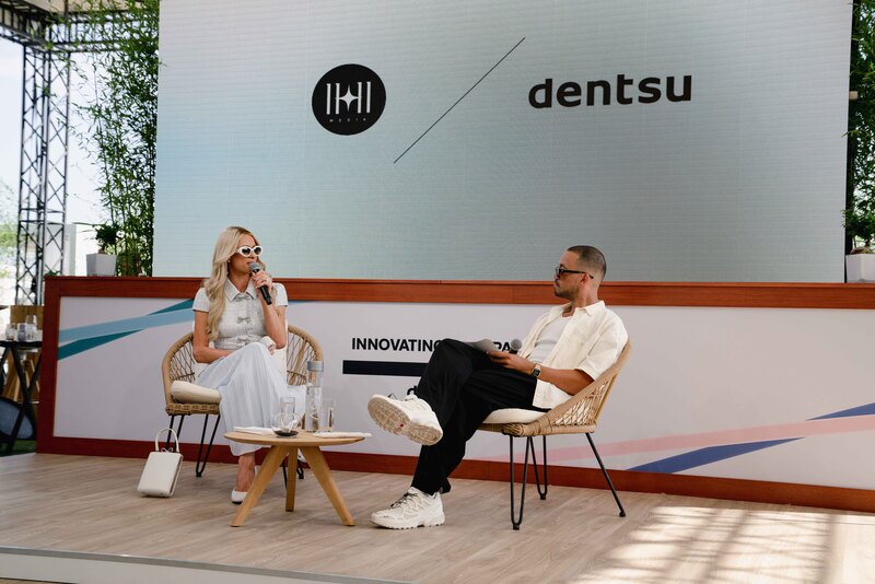 image of paris hilton and nate nicely at dentsu beach house cannes lions 2025 media